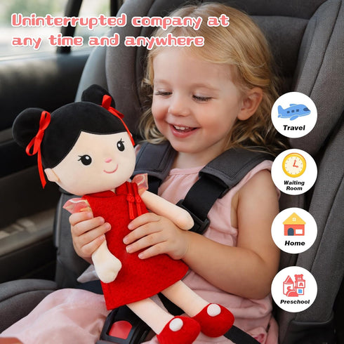 Toys,16inch Soft Baby Doll Baby Rag Doll for Girls Birthday Gifts Cuddly Plush Toys for Toddler Kids (Cheongsam Girl)