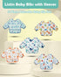 Lictin Baby Bibs for Boys Girls - Long Sleeve Bib, Waterproof Toddler Bibs, 0-24 Months Neutral Baby Smock for Eating