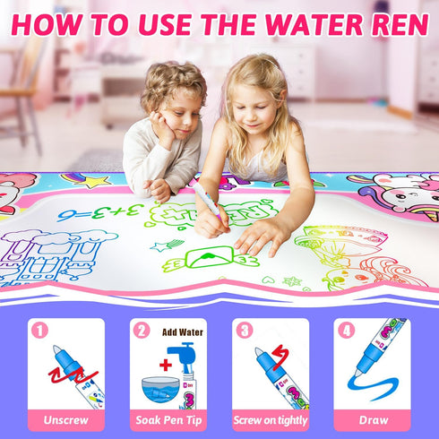 Mat,40 32 Inch Backpack,Educational 2 3 4 5 6 7 8 Water Doodle x Large Drawing Mat with Toys Gifts for Kids Boys
