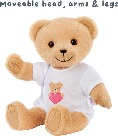 Baby Born My Teddy Bear, Soft Cuddly Posable Toy with Removable Outfit