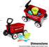 1-4 Radio Flyer Push & Pull Walker Wagon with Garden Tools, Red, for Kids Years Old, Locking Handle for Stability, Baby