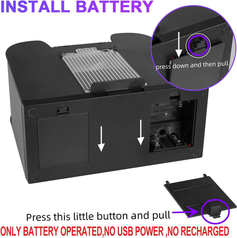 2/1/4/6 FEIERYA Automatic Card Shuffler Deck,Battery-Operated Electric Poker Shuffler,Playing Card Shuffler for Home