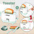Euanze Set Sets 3 4 5 6 Kids Play Kitchen Accessories, Pretend Play Kitchen Appliance Toy with Coffee Maker, Toaster