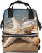 QSMJKLD Beach Shell Starfish Diaper Bag with Changing Pad, Pacifier Holder - Multifunction