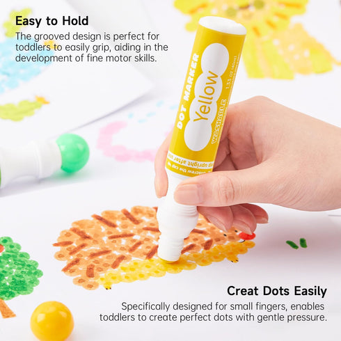 14 20 Shuttle Art Dot Markers, Colors Bingo Daubers with Unique Patterns of Dot Book for Toddler Art Activities