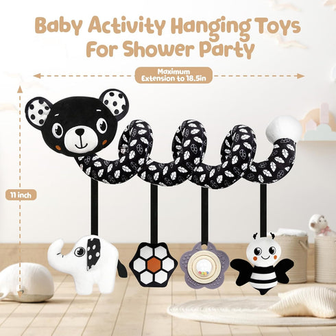0-6 0 3 6 9 12 TSYAN Car Seat Toys for Babies Months,Hanging Rattle Toys for Crib Mobile, Baby Spiral Hanging Stroller