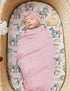 Set, Stretchy Baby Swaddle Blanket and Headband Newborn Receiving Blankets with Matching Hat for Nursery Swaddle Wrap