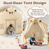 2-in-1 2 4 Windows,2 Toddlers,53" x40" 51" EagleStone Kids Tent,Large Play Tent with Padded Mat and Lights,Kids