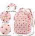 Yusudan Backpack Corduroy Diaper Bag for Baby Girls Boys, Women Large Nappy Bags for Mom (Pink Corduroy Strawberry)