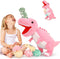 MorisMos Dinosaur Stuffed Animal with Babies,23.6'' Big Mommy Stuffed Dino T-rex with