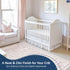 14" Cottingon Crib Bed Skirt for Nursery, Toddler Bedding Dust Ruffle, Brushed Microfiber Crib Skirt with Drop, Fits