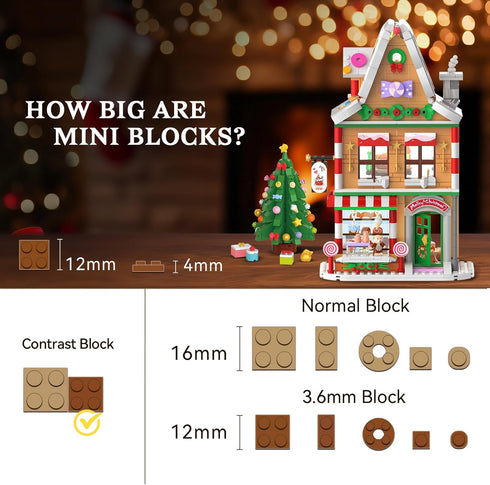 2025 Set 24 Countdown 8+ INSOON Advent Calendar Christmas Mini Building with Light, Days City Main Street Building