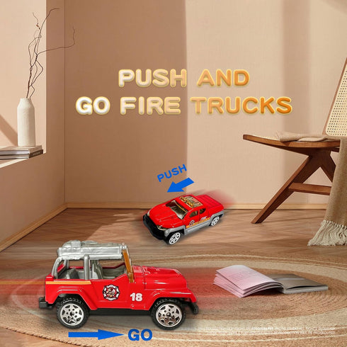 15 Pack Set, 3-12+ OTONOPI Fire Truck Toys Fire Engine Emergency Vehicles, Die Cast Mini Rescue Emergency Car Toy