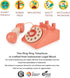 Communication 2+ Mentari Toys - Ring Ring Telephone - Solid Wood Retro Chorded Dial Phone for Toddlers - Pretend Play
