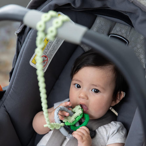 Bumkins Pacifier Clip Feeding Supplies for Baby Girl or Boy, Toy Straps for Sippy Cup, Teether, Stroller Accessories