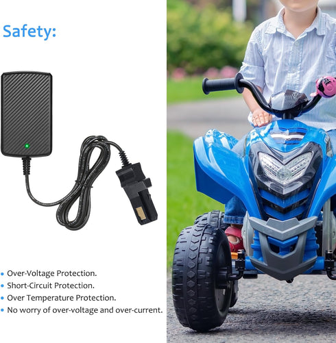 12V Battery Charger for Fisher-Price Power Wheels Gray and Orange Top Batteries
