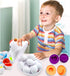 Easter Matching Eggs Toddler Toy, Push & Pull Chicken Box, 12 Pcs Montessori Sorter Learning Educational Toy