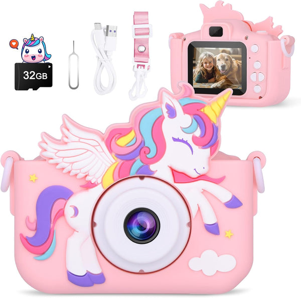 Alotwan Kids Camera Unicorn Girl Toys, Digital Camera for Kids Age 3-8 Toddler
