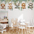 Jungle Animal Wall Decals,Jungle Animals Monkey Elephants, Lions, Zebras, Giraffes Vine Leaves Wall Stickers,Zoo