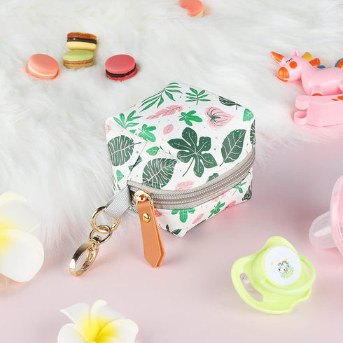 2 Baby Pacifier Case with Clip, Baby Pacifier Holder Pouch Box for Diaper Bag, Holds Pacifiers for Travel Outdoor