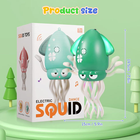 YHYAQYHYAX Tummy Dancing Octopus Baby Toy - Electric Crawling Squid Toddler Toys, Rechargeable Time Toy with Lights