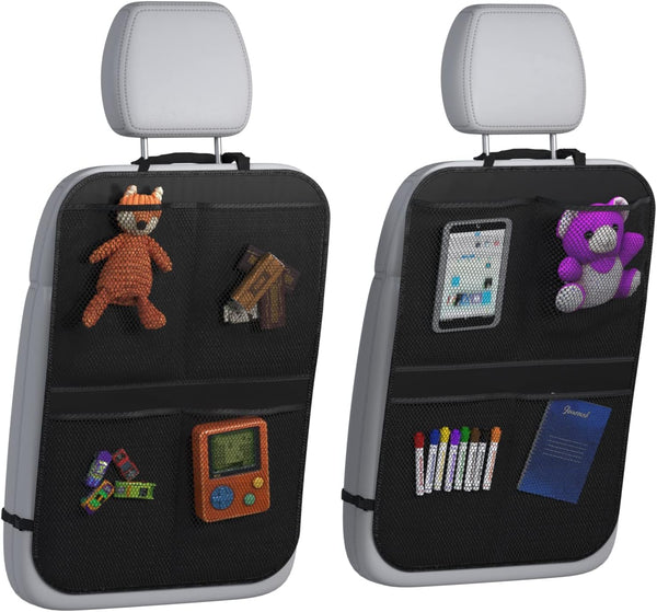 lebogner Back Seat Cover for Kids + 4 Pocket Storage Organizer, 2