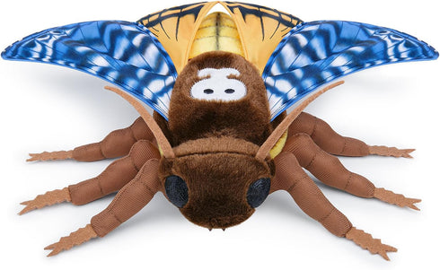 Death's-Head Hawkmoth Plush Toy, Giant Blue Death Hawk Moth Stuffed Animal 26in, Unique Plush Gift Collection