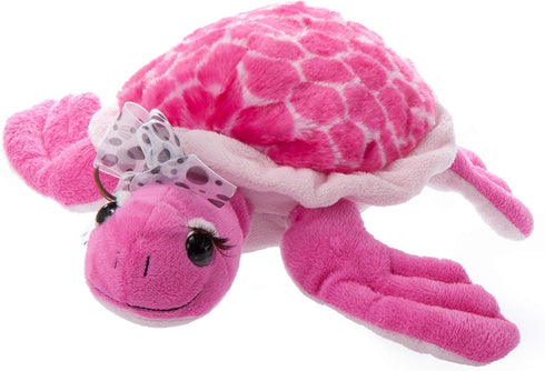 The Petting Zoo, Lash'z Pink Sea Turtle Stuffed Animal, Gifts for Girls, Plush Toy 12 Inches