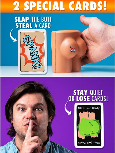 Fast Paced Card Game - Funny Family Game for 2 to 8 Players, Includes Card Holder & 71 Cards