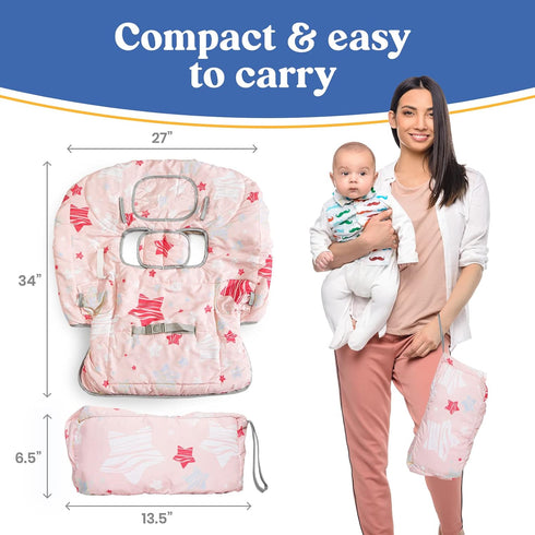 PILLANI Shopping Cart Cover for Baby, High Chair Cover for Restaurant Seat - Grocery Cart Cover for Baby Girl and Boy