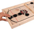 Fast Sling Puck Board Game - Small Wooden Family Games, Table Top Hockey for Adults & Kids