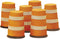 Lionel Electric O Gauge Model Train Accessories, Highway Barrels - Orange (Set