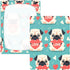 Bseiialft 52 28 Pug Puppy Hearts Teal Crib Sheets for Boys Girls Soft and Breathable Cotton Baby Sheets for Standard