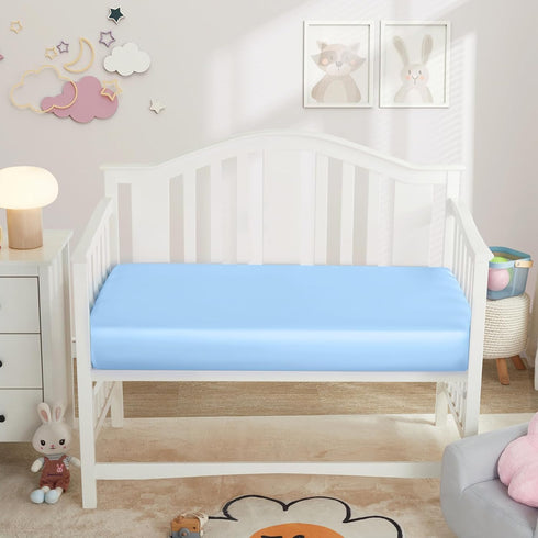 2 Pack Pack 38" 24" 5", Horbaunal Satin n Play Sheets for Baby with Sensitive Hair and Skin, Silky Mini Crib Sheets x x