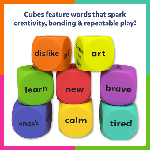 8 4, 5, 6, 7 Skillmatics Conversation Cubes for Kids - Foam Cubes for Social-Emotional Learning, Classroom