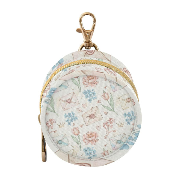 PYBUG Letter Round Pacifier Storage Case, Polyester & TPU Lined with Hook Buckle,