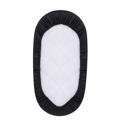 Pro Goleem Satin Bassinet Sheet, Soft Silk Feeling for Cradle or Bassinet Pad & Mattress, Black, Gift for Newborn