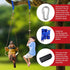 Tree Swing Climbing Rope 2 Pack with Platforms, Red Disc Swings Seat, Outdoor Playground Set Accessories, Khaki