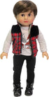 American Fashion World Boy’s Outdoorsy 3 Piece Vest and Pants Set - for 18-Inch Dolls, Premium Quality