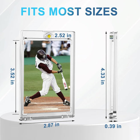 ToBeAce 130pt 30ct Magnetic Card Holders, One Card Touch Holder for Trading Cards, Baseball Card Protectors Hard