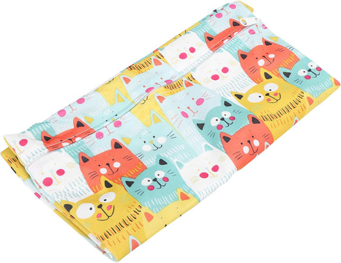 Pongnas Cute Cat Print Reusable Cloth Diaper Bag with Zipper Washable Hanging Wet & Dryfor