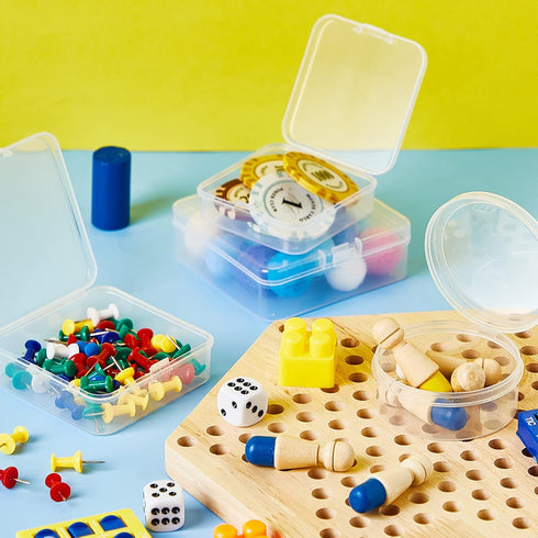 20 Pcs Clear Board Game Tokens Storage Containers - Assorted Sizes for Game Components