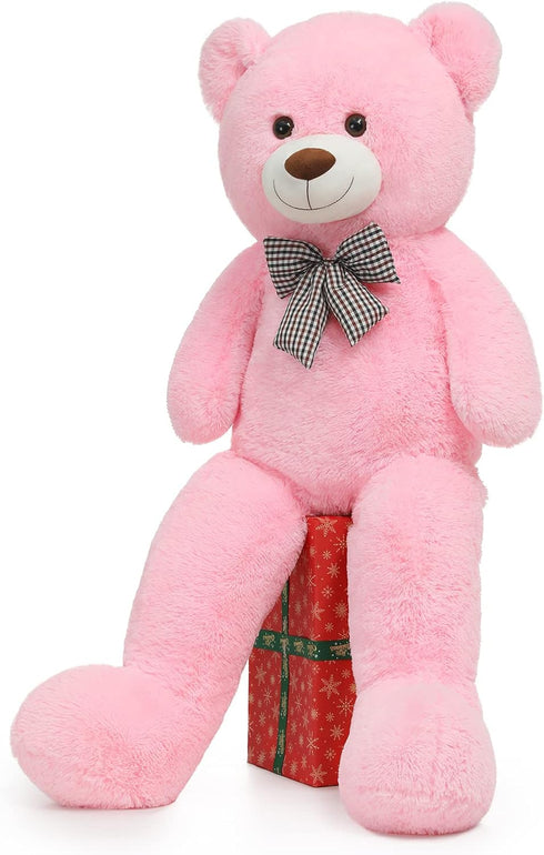 Misscindy Giant Teddy Bear Plush Stuffed Animal for Girlfriend or Kids, 47 inch, Pink