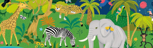 Ceaco Glow in The Dark Jungle, Sea & Sky, 100 Piece Jigsaw Puzzle
