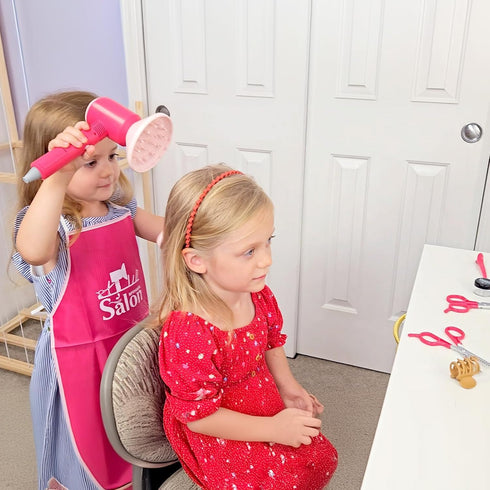Set GAGAKU Pretend Hair Salon Toys for Girls,Pretend Makeup for Toddlers Dress Up Beauty Salon Stylist Kit with Hair