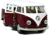 KiNSMART 1962 Volkswagen Classic Bus 1:32 Scale 5" Die Cast Metal Model Toy Car Maroon