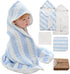 Muslin Hooded Baby Towel 4 Pack, 100% Organic Premium Cotton, (2) 6-Layer