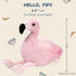 Bearington Flamingo Stuffed Animal: 8.5 Inches Pink Plush Faux-Fur with Realistic Details - Perfect Birthday Gift for
