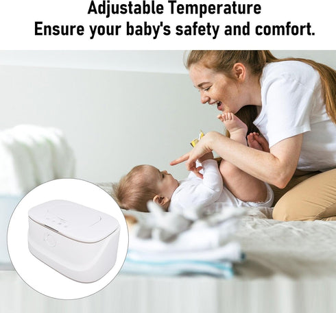SIXRUN Baby Wipe Warmer, Large Capacity Wet Wipes Heater Dispenser with Night Light Constructed of HighSturdy Material