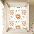 CZXW 52" 28" Cute Highland Calf Crib Sheets Fitted x Natural Cotton Soft & Breathable for Baby Crib Mattress
